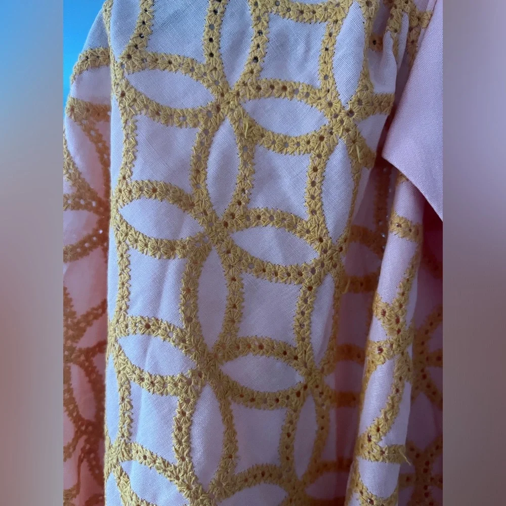 NWT Eyelet Mini Dress in Sherbet - Picture 3 of 4